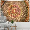 Mandala Tapestry Wall Hanging Floral Boho Deco Dorm Tapiz Psychedelic Tapestry Hippie Mattan Indian Bakgrund Fabric Wall