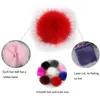 12PCS 8cm DIY Winter Faux Fur Ball Ball Pompom Women Car Bag w klajk pierścień klęcznikowy Elastyczne majsterkowanie brelikarek Rabbit Hair Torby