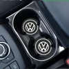 1/2pcs Silicone Car Coaster Water Cup Slot Pad non glipiste pour Volkswagen VW Golf 7 Touran Tiguan Bora Mk7 Beetle Polo Mk4 Passat