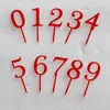 Mini numeri 1 2 3 Topper acrilico Topper Arabo Numerals Bandiere per il compleanno Anniversario di matrimonio Decor con torta per feste