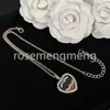 High-end merk ketting hart parel diamant dubbele letter hangers ontwerper kettingen kettingen choker mannen dames vakantie feest geschenken koperen sieraden