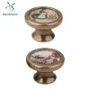 2 Pieces Vintage Retro Cabinet Door Cupboard Bin Handle Pulls Knob Furniture Hardware -Girls and Rabbit