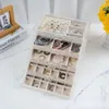 Jewelry Organizer Box Transparent Display Case 5 Layer Earrings Necklace Ring Plastic Organizing Boxes Velvet Jewelry Tray Gifts240327