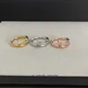 Anneaux de concepteur de haut niveau pour femmes Ring Carter pour les hommes pour hommes et paires de femmes Anneau de couple à hommes étroits, anneau de couple plein d'étoiles Original 1: 1 avec un vrai logo