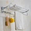 wholesale and retail Towel Racks Bathroom chrome Finish foldable Bath Towel Shelves Towel Bar Bath Hardware free shipping