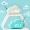 Cloud Dress Clock Kids Kids Light Led Table Controllo vocale Wake Up Digital Desktop Clock USB Despertador Orologio elettronico