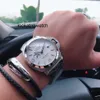 Sehen Sie Luxus mechanisch für Herren Automatische Bewegung Saphirspiegel Größe 44 mm 13mm 904 Stahlwächtermarke Italien Sport Armbanduhren