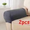 Couvre-chaise 2pcs Pu Le cuir canapé accoudoir élastique canapé protecteur de fauteuil amovible décor 283i