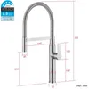 Kitchen Faucets KYLINS Universal Brushed Nickel Swivel Pull Out Sprayer Mixer Tap Sink Basin Faucet SS304. KRD506.BS