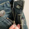 Jeans pour femmes vintage haut-jumel 2024 chute baist ciment gris traîné pantalon large pantalon street street