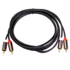 2 RCA bis 2 RCA -Kabel Leichter Verstärker transportieren leicht männlich zum männlichen Audiokabel für DVD -TV -Verstärker -CD -Soundbox