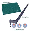 Craft Cutting Tools 360 Roterend mes Paper-cutter 3 Vervangen Blade Craft Cuts Mes Diy Art Wear Resisting Art Cutting Tool