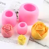 3D Rose Flower Siliconen Soap Schimmel Diy aromatherapie Gips kaarsen Maakt Mal Candy Chocolate Fondant Cake Decorating Tools