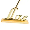 Nicexmas Gold Wedding Party Silver Gue Gue Signing Pen Love Sign Holder Table Table Decor Signing Pen Sory Party Supplies