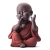 Ceramic buddha statue Tea Pet Purple sand Monk home decoration Buddhist monk miniatures ornaments crafts Buddhism gift bonze zen 2244E