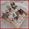 7PC/LOT HOME CAT CYFICZNY DRUKOWANIE MALATRYKA Ręcznie farbowany tkanina do szycia patchwork do torebki do torebki na ścianę