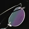 نظارة شمسية إطارات فائقة النعاء من سبيكة التيتانيوم ريمل عاهرة ، إطار مربع النظارات