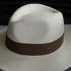 夏の女性麦わら帽子サンバイザーキャップレジャーエレガントなパナマ帽子紳士紳士フォーマルマナッテンパーティー品質ギフト240410