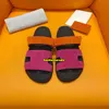 Designer Sandaler för kvinnor Mens Classic Vintage Leather Chypre Sandal Black Brown Pink Ladies Summer Beach Shoes Flatser Slides Sliders Sandale Storlek 35-45