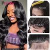Perstar Body Wave Lace Front Human Hair Wigs for Women Indian Hair Body Wave Wigs Preucked 13x4 Lace Frontal Wig 180％密度