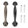Antiek bronzen/zwart meubels handlesknobs 76 mm keukenkast kast deur kast lade garderobe trekkers handvat met schroeven