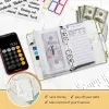 Notebooks A6 Budget Binder Notebook Banchbook Organizzatore di risparmio di denaro PU Leather Budged Binder Marble Notebook A6 Budget Piact da Piacte Scuola Prodotti scolastici