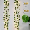 30 LED VINE IVY STRING LIGHTSメープルリーフガーランドリースハンギングランプホームウェディングパーティーガーデンデコレーションのための妖精の夜の光