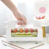 StoBag-Handle Cake Packing Boxes Towel Roll Swiss Roll Wedding Birthday Party Farvor Handmake Gift with Transparent Window 10Pcs