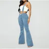 بالإضافة إلى Size Signender Flare Jeans Belesuits 3XL Wide Leg Sails Eassles Vintage Blue Streetwear Bib Pant One Piece Ladgits 240410