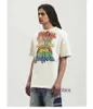 Trendy en mode -engelen Chaopai Rainbow Star Letter Printing Short Sleeve T -Shirt for Men and Women Paren American High Street Half Sleeve met echte tag