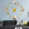 Foto de foto quadro de imagem DIY Grande relógio de parede foto personalizada da sala de estar decorativa Relógio da família Imagens personalizadas quadro Big Clock