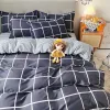 AB Double-Sided Print King Size Bedbling Set Soft Affordable and Surable Comporter Bäddsuppsättningar Däcke Cover Set med platta ark