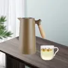 Mugs Vacuum Flasks Insulation 1L Hot Water Pot Office Coffee Thermal Warmer Bottles 24 Hour Heat Retention Kettle with Wooden Handle 240410