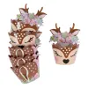 24 / 48pcs Christmas Cupcake Wrappers Cake Topper Christmas Elk Sika Deer Cupcake Cup pour Noël pour les enfants de fête pour enfants décor