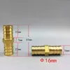 4mm 6mm 8mm 10mm 12mm 14mm 19mm mässing Rak slangröret Montering Equal Barb Gas Copper Barbed Copper Connector Adapter