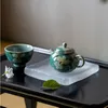 150ml Boutique Hand-painted Lotus Ceramic Tea Pot Underglaze Color Singer Pot With Filter Tea Maker Small Pot Kung Fu Teaware