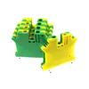 1 / 5pcs USLKG5 Ground Din Rail Vis Terminal Blocs UK-5N Green Green Earth Morsettiera Câble câble de fil Bornier 12AWG 4mm2