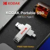 Napędy 100% Kodak Zewnętrzny SSD 1TB 540 MB/s Przenośny dysk twardy USB 3.1 TIPEC 128 GB 256 GB 512 GB Dysk stanu stałego dla pulpitu Laptopa PS5