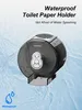 Suportes de papel higiênico Dispensador de papel Montante de parede Montante transparente Dispensador de papel higiênico de banheiro com armazenamento 2 em 1 WC Rolls Dispensador 240410