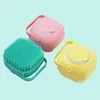 Silicone Dog Bath Massage Gloves Brush Pet Cat Bathroom Cleaning Tool Comb Brush for Dog Can Pour Shampoo Dog Grooming Supplies