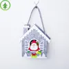 Mini Christmas Gift Bags Christmas Fleece Tote Bag New Year's Decor Elk Santa Claus Candy Handbag For Kid Xmas Gift Cadeau Noel