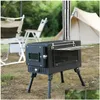 Tents And Shelters Stove Pipes Stainless Steel Chimney Furnace Tube Adjustable Woodstove Camp Outdoor Cam Hiking Stoves Supplies Drop Dhbe7
