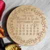Legno salva i magneti della data con calendario / rustico salvo la data per i regali di nozze per matrimoni / viti