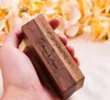 Custom Engraved Wedding Ceremony Ring Box, Personalized Wood Ring Box, Double Slot Ring Bearer Box