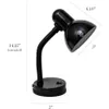 Set of 12 Black Metal Desk Lamps with Flexible Hose Neck - Perfect for Office, Bedroom, College Dorm, Bookshelf - Sleek and Functional Lighting Solution