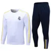 Jerseys de football 23/24 Real Madrid New Jersey Automne Adult Children's Football Training Shirt Half Pull Sports Sports Breathable Long Mancheve Set