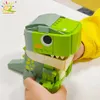 Huiqibao Moc Dinosaur Pen Container Blosts Blosts Diy фоторамка творческий кирпичный кирпич Идеальная игрушка-карандаш для детей друга друга