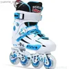 Skates à rouleaux en ligne professionnels fantaisie plats en ligne 4 roues roller patins de patins de course adulte slalom slidingslalom baskets patines y240410