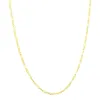 14K Yellow Gold Solid 2mm Thin Women's Figaro Chain Link Necklace 18 257C