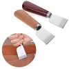 Diy Sharp Leather Skiving Knife Cutting Knife Tools Diy Leather Craft Safety Leather Cutting Knif med trähandtagverktyg